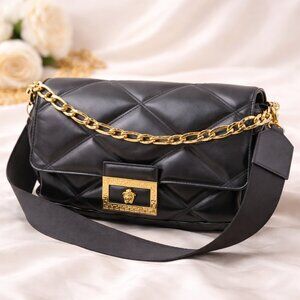 Authentic Versace Greca Goddess Quilted Shoulder Bag